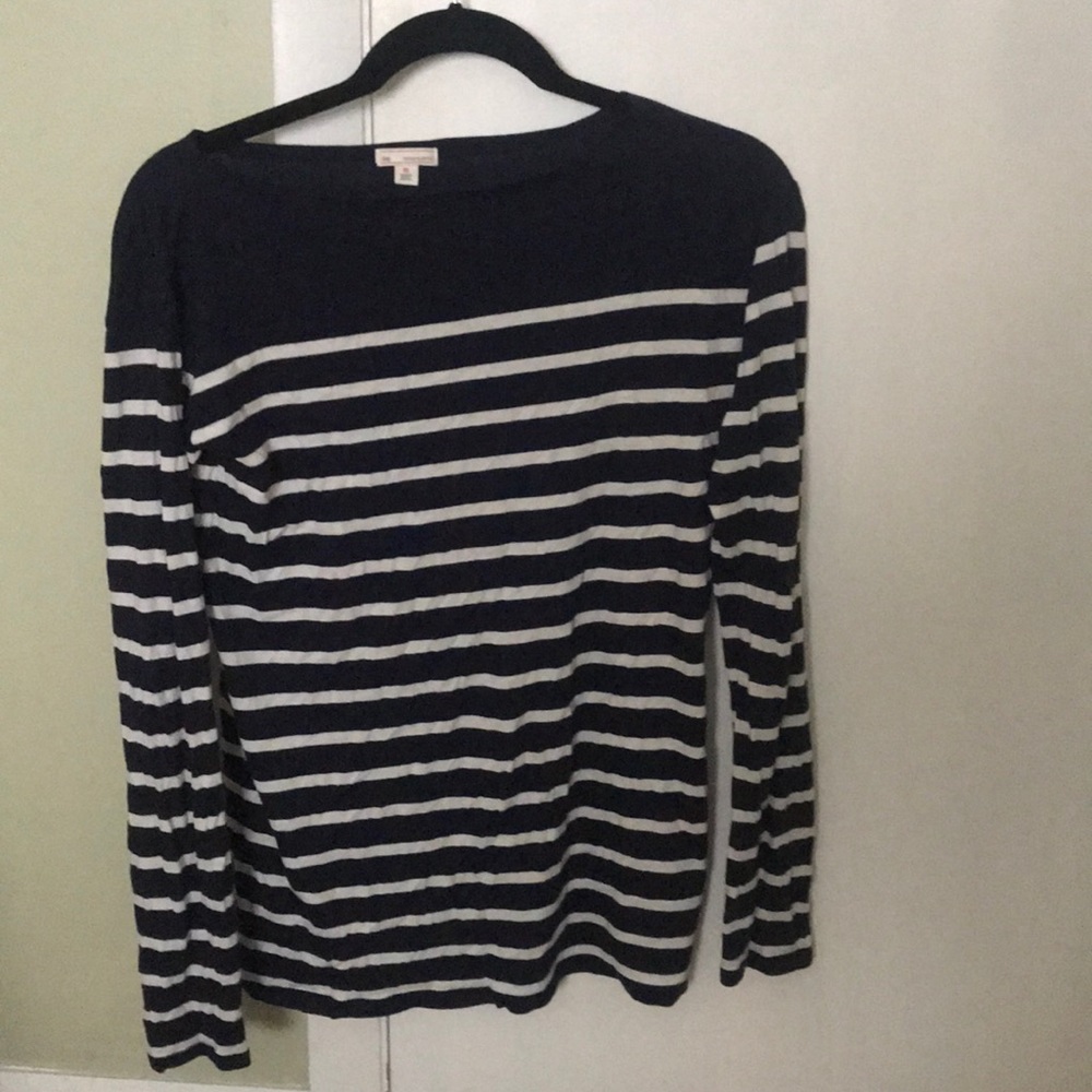 Gap striped long sleeve shirt navy xsmall